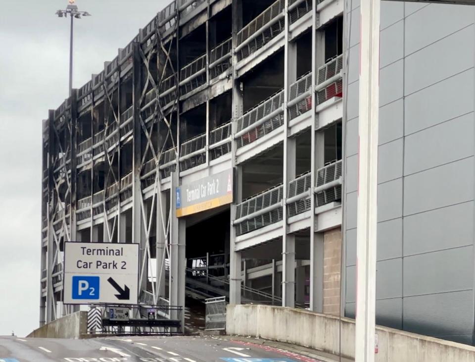 Luton airport Car Park 2 after the blaze (Simon Calder)