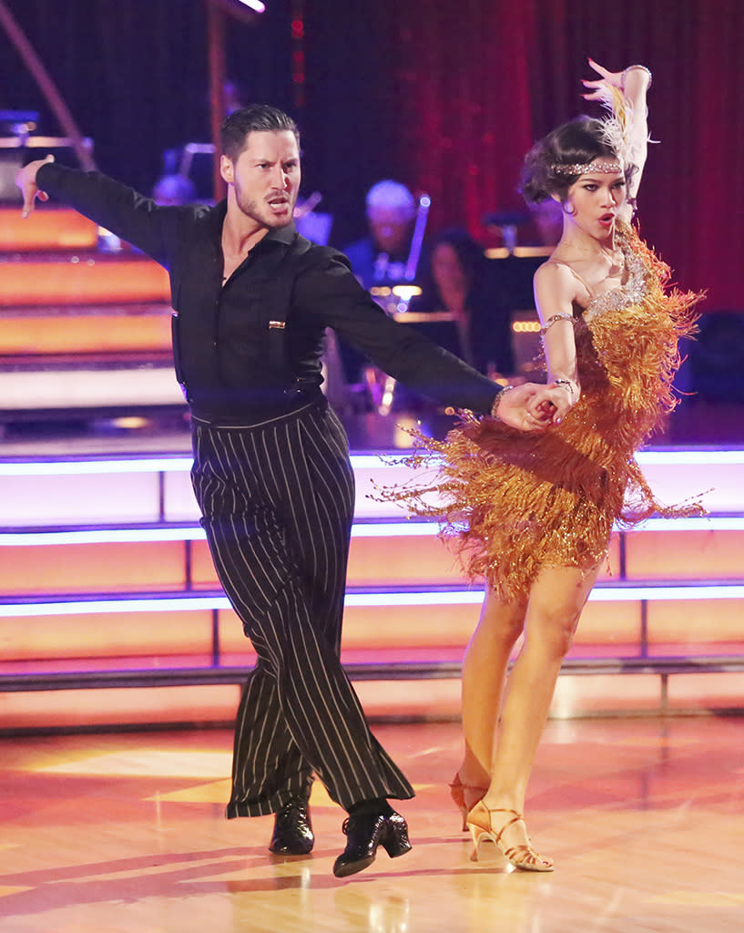 Val Chmerkovskiy and Zendaya perform on "Dancing With the Stars."