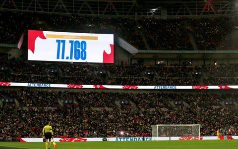 England women's team made history last weekend when over 77,000 fans watched their game against Germany - Credit: Getty Images