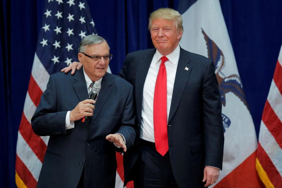 Joe Arpaio received Donald Trump’s first presidential pardon.