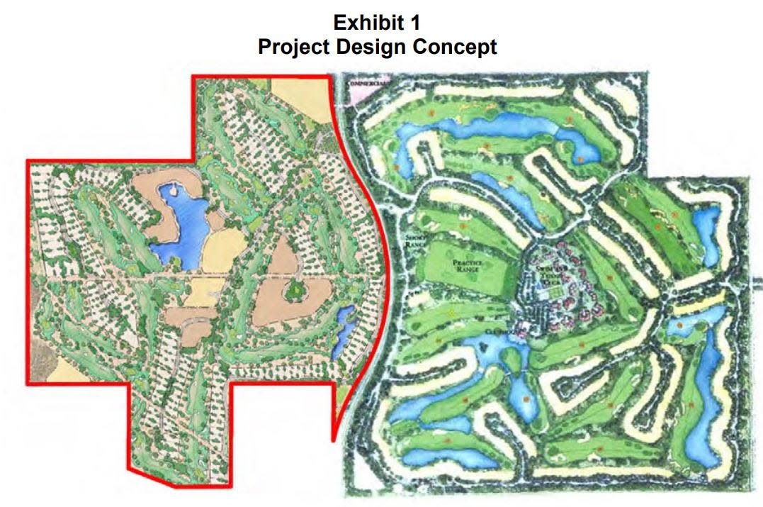 The planned Coral Mountain resort in La Quinta, as seen in city planning documents.