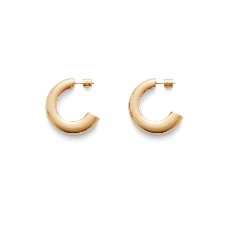 6) Crescent Hoop Earrings