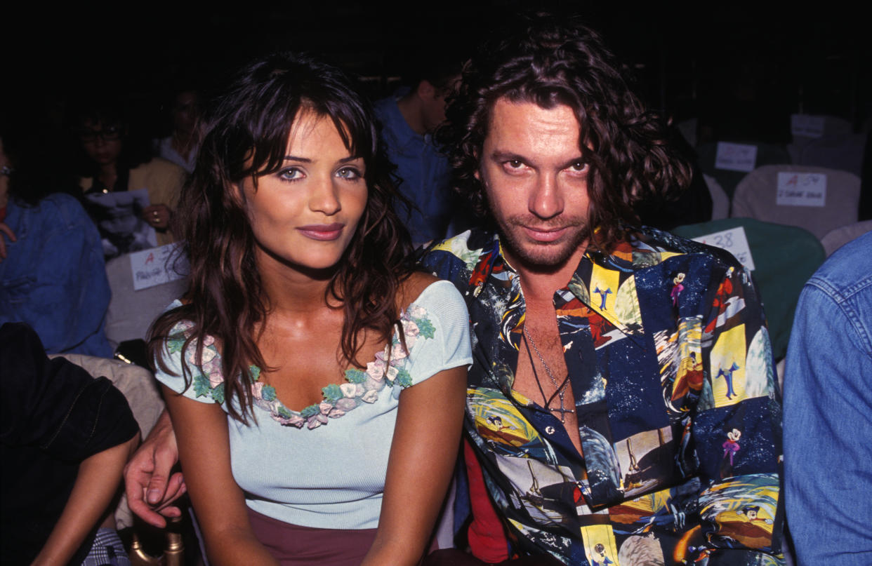 Helena Christensen and Michael Hutchence together in 1992. (Photo: ARNAL/Gamma-Rapho via Getty Images)