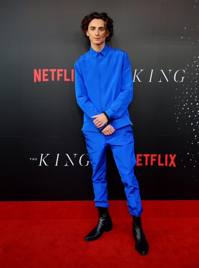 Timothee Chalamet Is the King of the Red Carpet in Sequined Hoodie