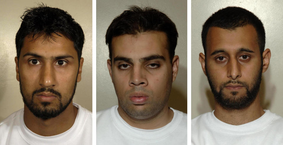 Abdulla Ahmed Ali, Assad Sarwar and Tanvir Hussain were jailed for life for their parts in a plot to blow up two transatlantic flights (PA Archive)