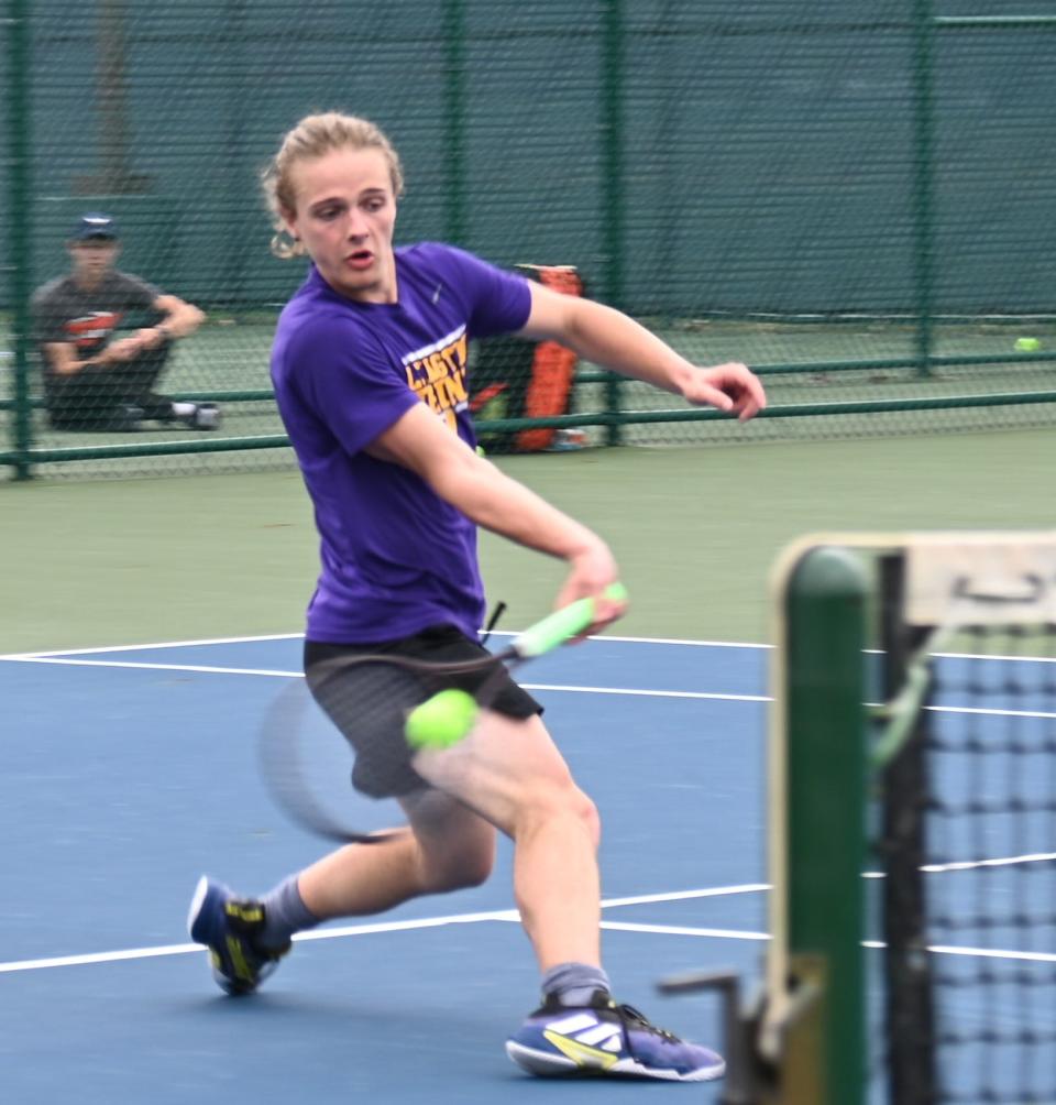 Lexington's Tommy Secrist was named the OCC tennis player of the year after winning first singles on Thursday.