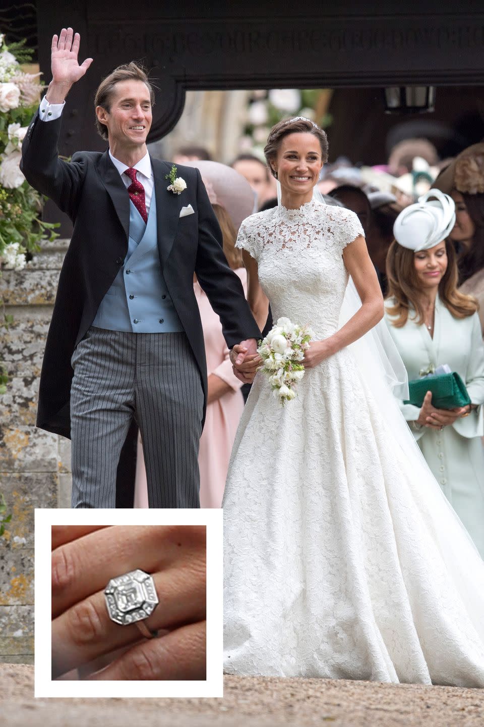 <p><a href="https://www.townandcountrymag.com/society/tradition/news/a7031/pippa-middletons-fiance-james-matthews/" rel="nofollow noopener" target="_blank" data-ylk="slk:Pippa's now-husband James Matthews;elm:context_link;itc:0;sec:content-canvas" class="link ">Pippa's now-husband James Matthews</a> proposed in July 2016 with <a href="https://www.townandcountrymag.com/style/jewelry-and-watches/news/a7033/pippa-middleton-engagement-ring/" rel="nofollow noopener" target="_blank" data-ylk="slk:a statement engagement ring: an Asscher cut diamond;elm:context_link;itc:0;sec:content-canvas" class="link ">a statement engagement ring: an Asscher cut diamond</a> surrounded by an octogonal halo of smaller diamonds. The center stone is reported to be about three carats in size, and the entire ring is estimated to be worth just over $260,000, <a href="http://people.com/royals/all-about-pippa-middletons-engagement-ring/" rel="nofollow noopener" target="_blank" data-ylk="slk:People reports.;elm:context_link;itc:0;sec:content-canvas" class="link "><em>People</em> reports.</a> The duo wed <a href="https://www.townandcountrymag.com/the-scene/weddings/a9207132/pippa-middleton-wedding-updates/" rel="nofollow noopener" target="_blank" data-ylk="slk:in a fairytale wedding ceremony in May 2017.;elm:context_link;itc:0;sec:content-canvas" class="link ">in a fairytale wedding ceremony in May 2017.</a></p>