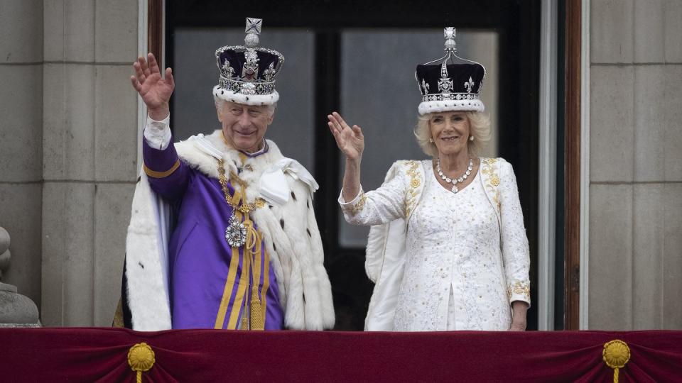 their majesties king charles iii and queen camilla coronation day