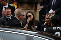 Veronika Ricksen (wife of Fernando) departs the funeral of her husband. (Photo by Andrew Milligan/PA Images via Getty Images)