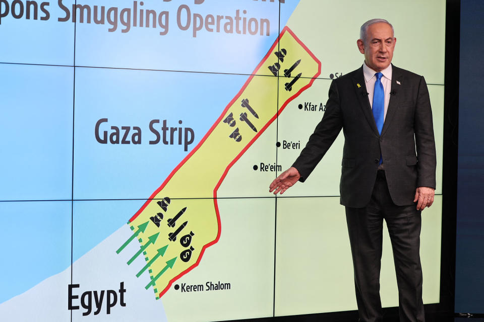 Netanyahu Philadelphi Corridor (Abir Sultan / AFP - Getty Images)