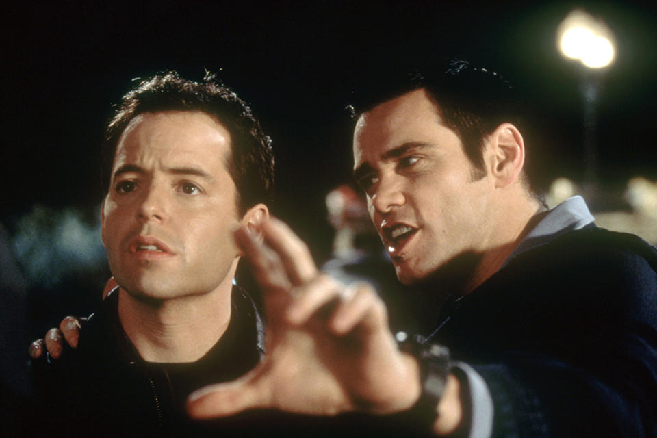 THE CABLE GUY, Matthew Broderick, Jim Carrey, 1996, (c) Columbia/courtesy Everett Collection