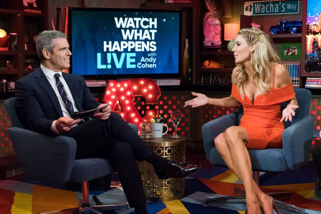 <p>Charles Sykes/Bravo/NBCU Photo Bank/NBCUniversal via Getty</p> Andy Cohen and Brandi Glanville