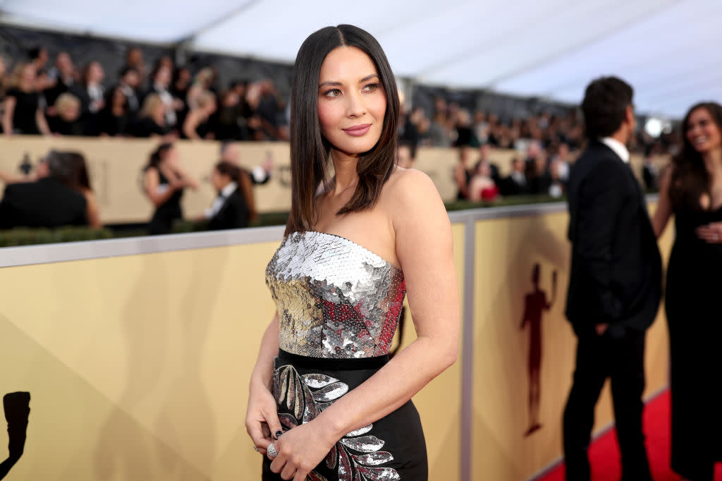 Olivia Munn attends the 24th Annual Screen Actors Guild Awards at The Shrine Auditorium on January 21, 2018 in Los Angeles, California. (Photo: Getty Images)