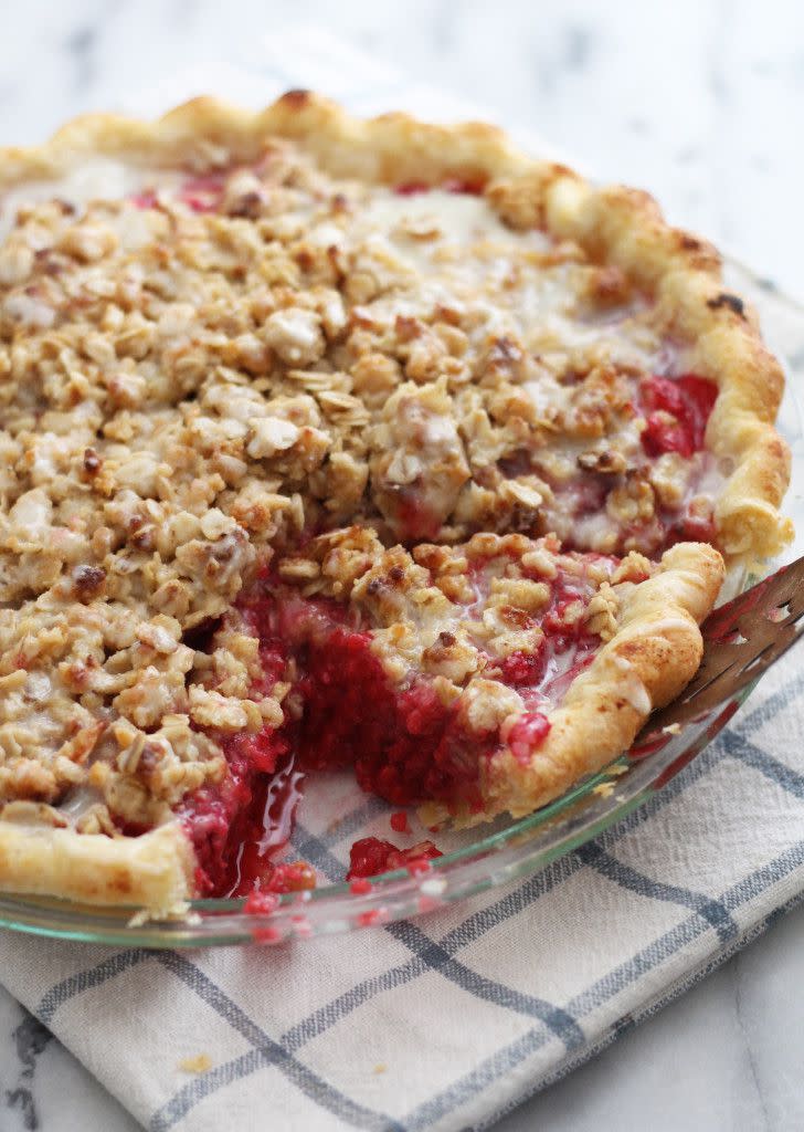 Raspberry Buttermilk Crumb Pie