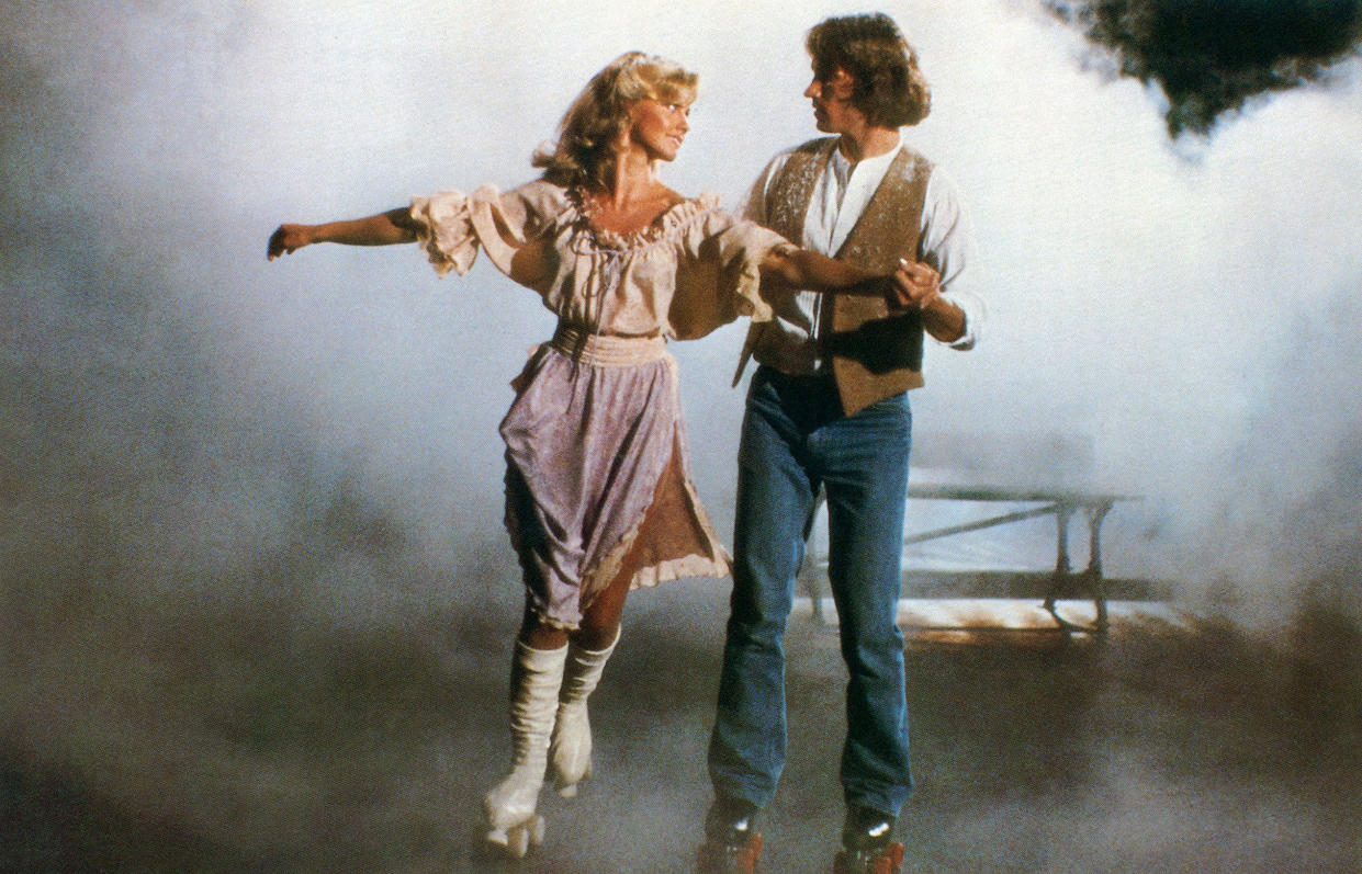 Olivia Newton-John and co-star Michael Beck in 'Xanadu,' 1980. (Universal/Everett Collection)