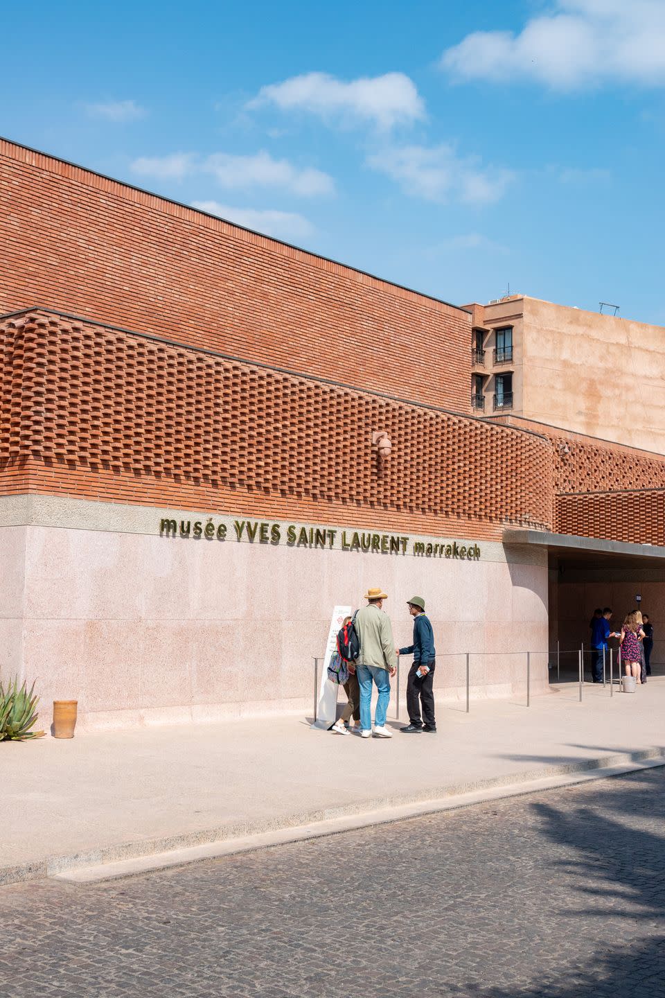 yves saint laurent museum on rue yves saint laurent in marrakesh, morocco