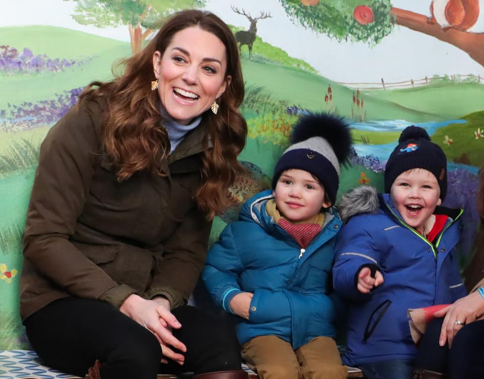 NEWTOWNARDS, NORTHERN IRELAND - FEBRUARY 12: Catherine, Duchess of Cambridge visits The Ark Open Farm on February 12, 2020 in Newtownards, Northern Ireland. This visit is part of her Early Years Foundation Survey.  (Photo by Pool/Samir Hussein/WireImage)