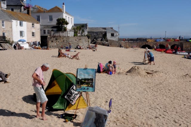 Bamaluz beach at St. Ives, Cornwall.