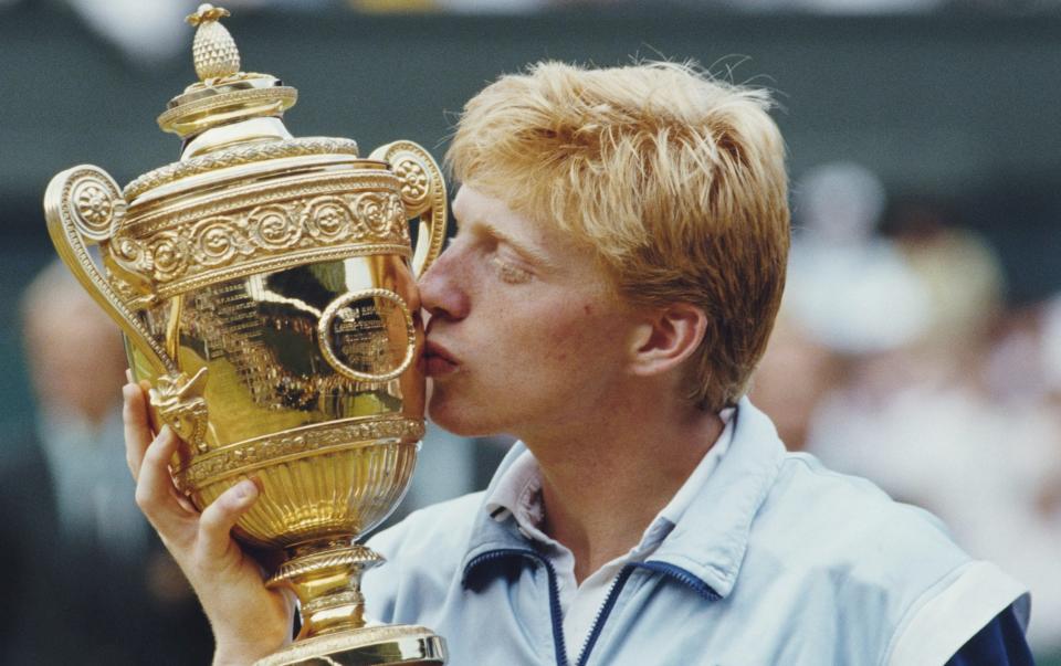 Boris Becker shot to fame after triumphing at Wimbledon in 1985 - Steve Powell/Allsport/Getty Images