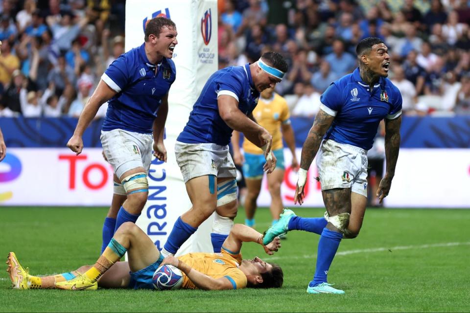 Italy scored 31 unanswered points in the second half as Uruguay faded (Getty Images)