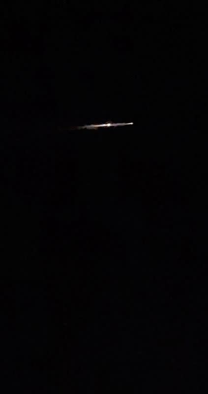 Space junk falling over the Sunshine Coast is seen in Queensland