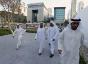 Sheikh Mohammed bin Rashid Al Maktoum (2nd L), Vice-President and Prime Minister of the UAE and Ruler of Dubai, arrives for the official opening of the world's first functional 3D printed offices in Dubai May 23, 2016. REUTERS/Ahmed Jadallah