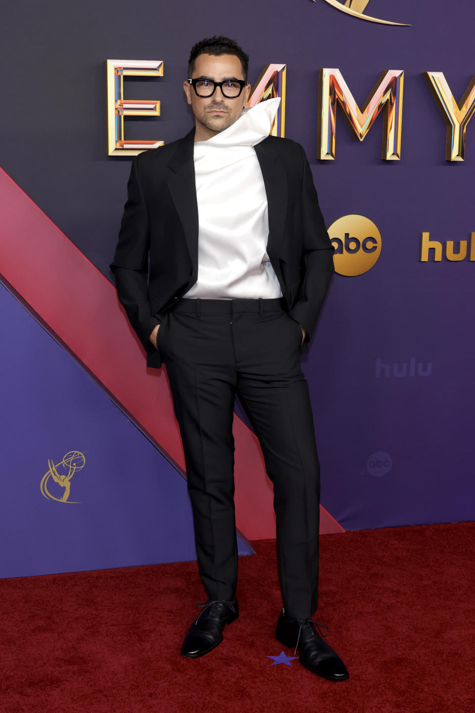 LOS ANGELES, CALIFORNIA - SEPTEMBER 15: Dan Levy attends the 76th Primetime Emmy Awards at Peacock Theater on September 15, 2024 in Los Angeles, California. (Photo by Frazer Harrison/Getty Images)