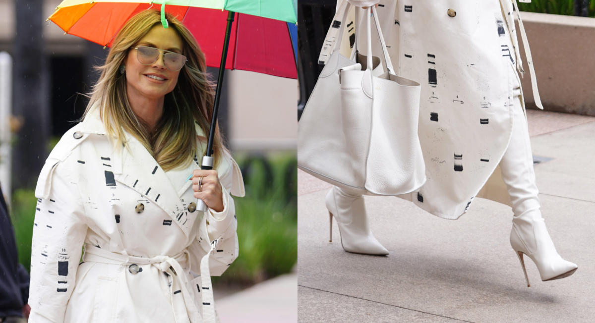 Heidi Klum Gets Wild in Croc-Embossed Bottega Veneta Boots for 'AGT