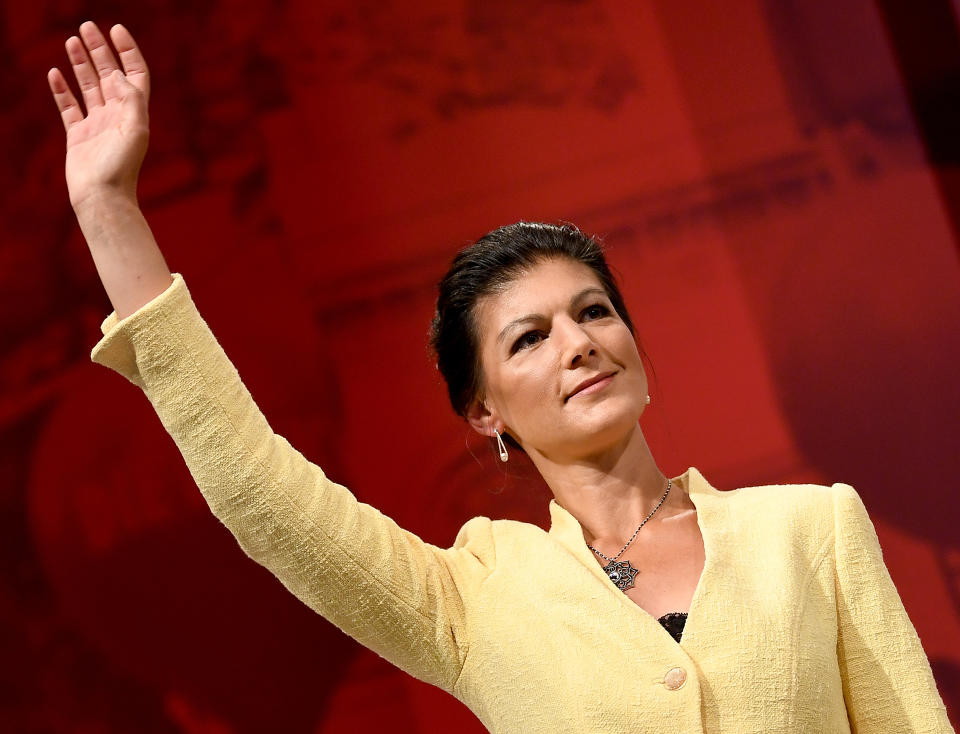 Sahra Wagenknecht, die Fraktionsvorsitzende der Partei Die Linke im Bundestag, will nicht mehr für das Amt kandidieren. (Bild: Britta Pedersen/dpa)