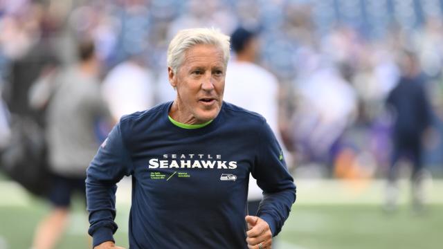 Pete Carroll, 71, can still move and throw