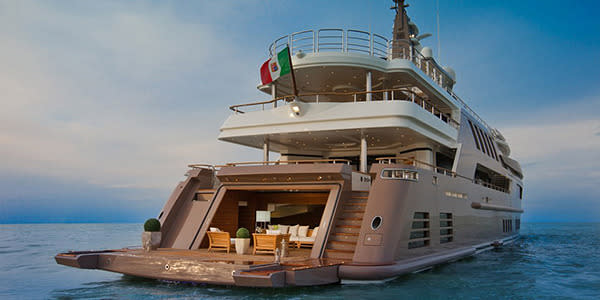 <p>Rising four levels, there is enough space on the yacht to get away from it all.</p>