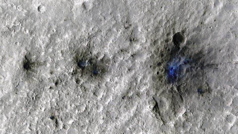 NASA reports these three craters were formed Sept. 5, 2021, by a meteoroid impact on Mars and it was “the first to be detected by NASA’s InSight.”