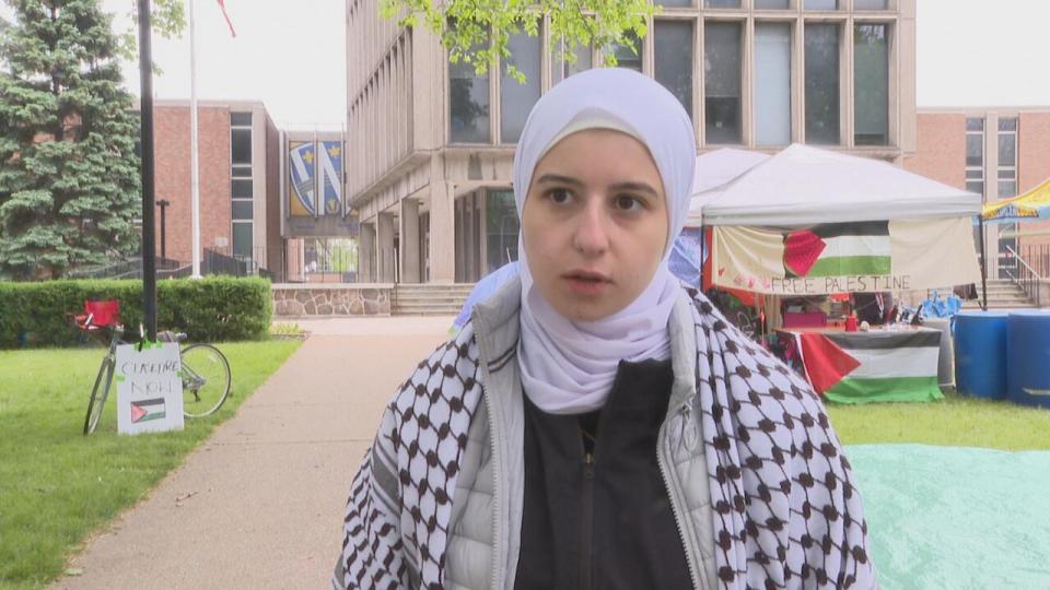 Jana Jandal Alrifai is a co-organizer of the encampment on campus. She says they want the university to have a plan to meet their demands.
