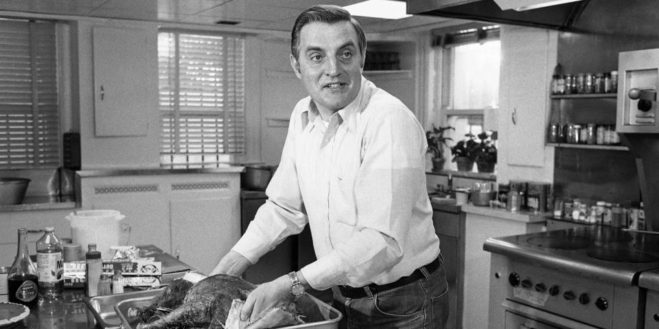 VP Walter Mondale in the kitchen of the Vice President's Residence