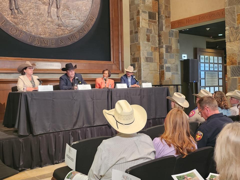 The American Quarter Horse Association (AQHA) announced the 2024 AQHA Versatility Ranch Horse (VRH) World Championships will be held at the Amarillo Tri-State Fairgrounds in Amarillo in June 2024. The Tuesday morning announcement was held in the AQHA Hall of Fame Museum.
