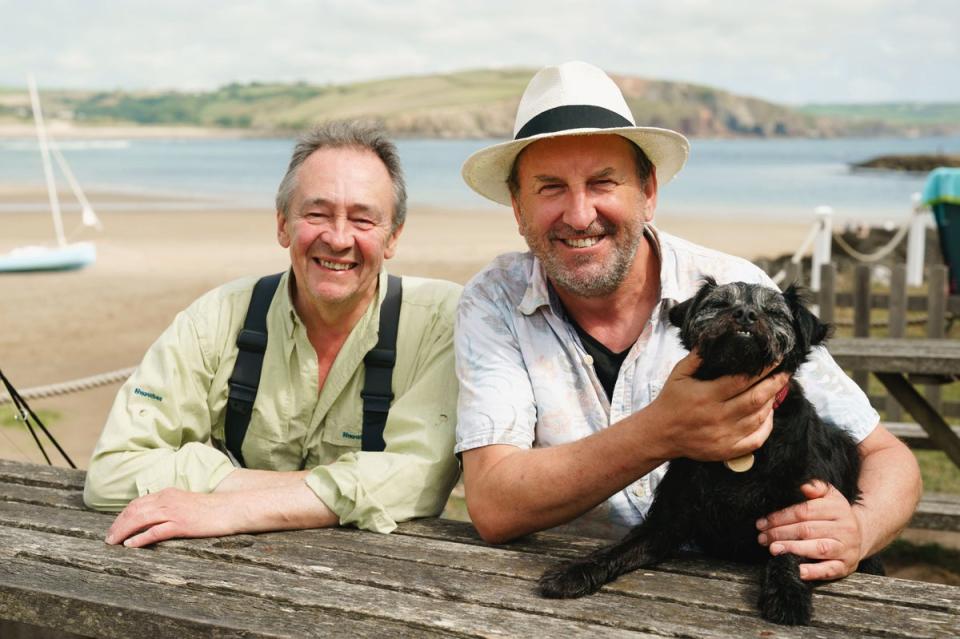 Paul Whitehouse (left) and Lee Mack on ‘Gone Fishing’ (BBC/Owl Power/Sam Gibson)