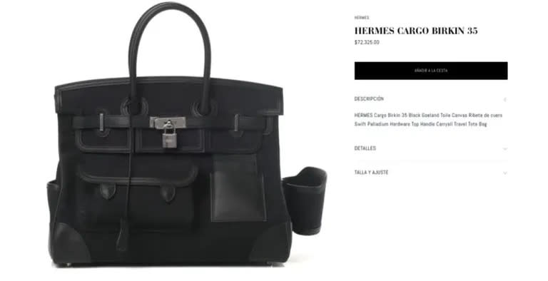 Hermes Cargo Birkin 35, la cartera que lució Wanda Nara para ir al concierto de Bizarrap en el Lollapalooza París