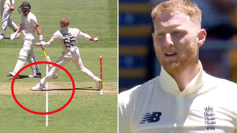 Ben Stokes, pictured here after dismissing David Warner off a no-ball.