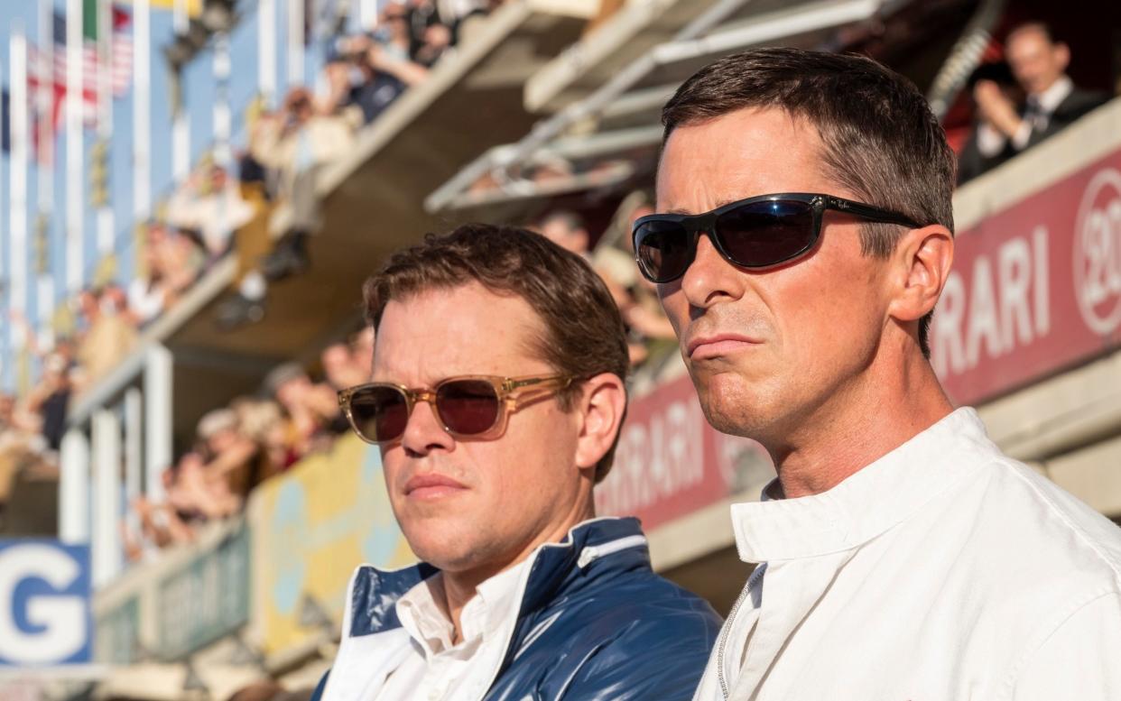 Matt Damon (left) and Christian Bale star in Le Mans '66 - TM and Â© 2019 Twentieth Century Fox Film Corporation. All rights reserved. Not for sale or duplic