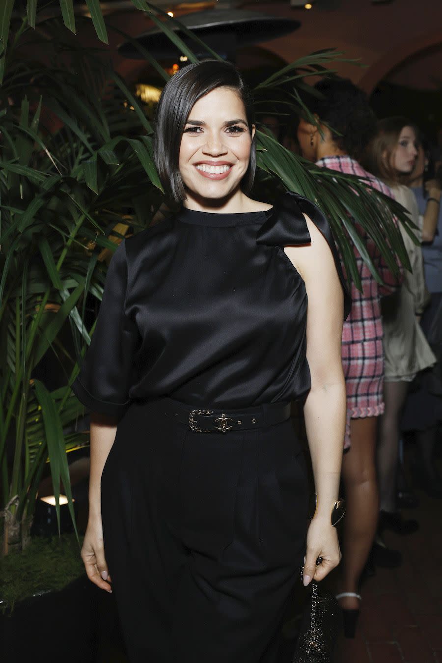 beverly hills, california march 09 america ferrera attends the chanel and charles finch annual pre oscar dinner at the polo lounge at the beverly hills hotel on march 09, 2024 in beverly hills, california photo by stefanie keenanwireimage