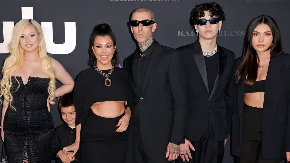 Kourtney Kardashian, Travis Barker and family