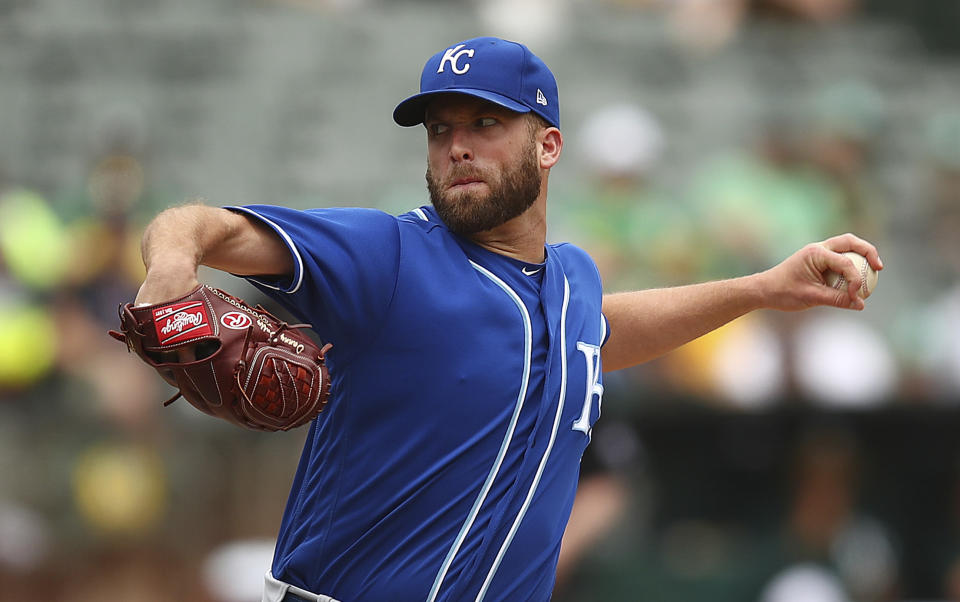 Danny Duffy’s home was broken into over the weekend, by a woman who claimed she was looking for Elon Musk, founder of the Tesla car company. (AP Photo/Ben Margot)
