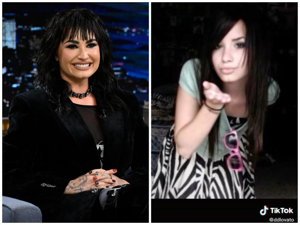 Demi Lovato now vs. Demi Lovato as a teenager