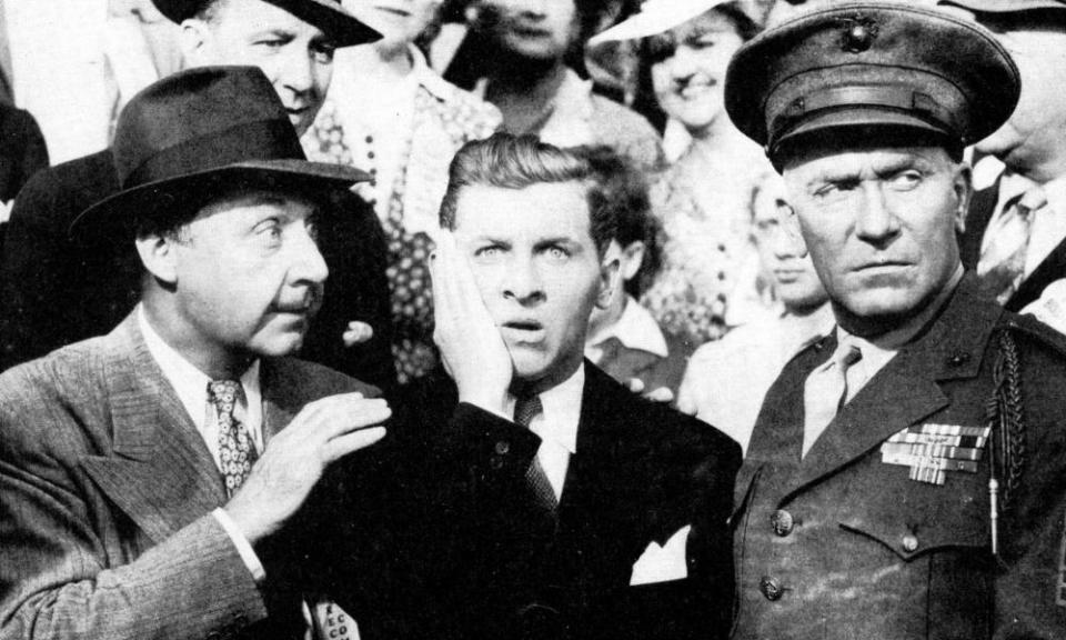 Franklin Pangborn, Eddie Bracken and William Demarest in Hail the Conquering Hero.