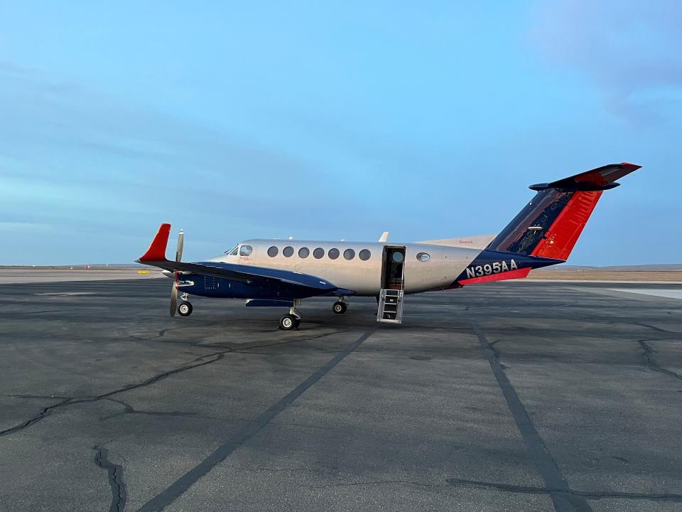 A plane from Advanced Air prepares to take off from Carlsbad. The company is the new Essential Air Service provider for the community.