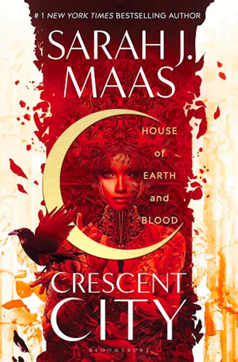 The book cover for "House of Earth and Blood" by Sarah J. Maas