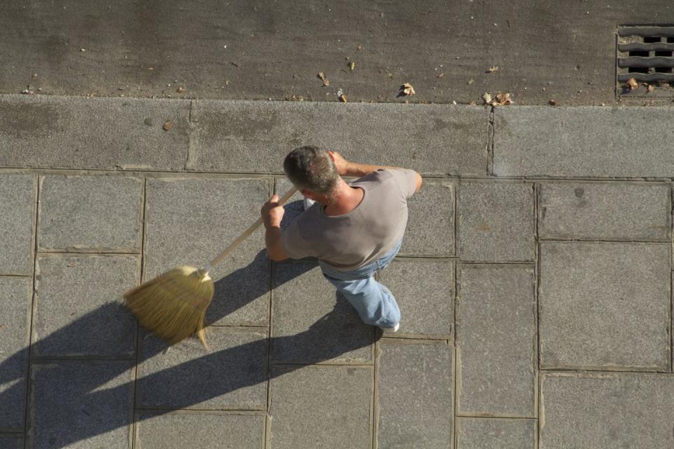 In Idaho ... it's illegal to sweep debris into the streets.