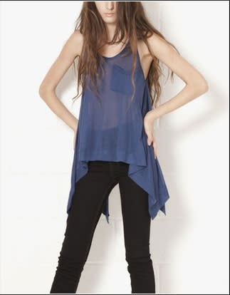 Kain Navy Side Drape Tank - $98.00