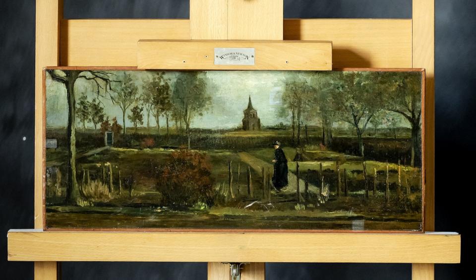 Van Gogh's 1884 painting The Parsonage Garden at Nuenen