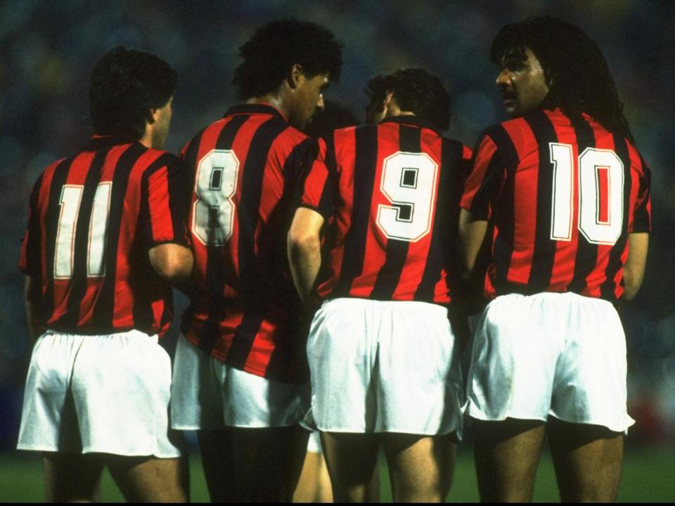 Arrigo Saachi's Milan dominated Europe in the late 1980s (Getty)